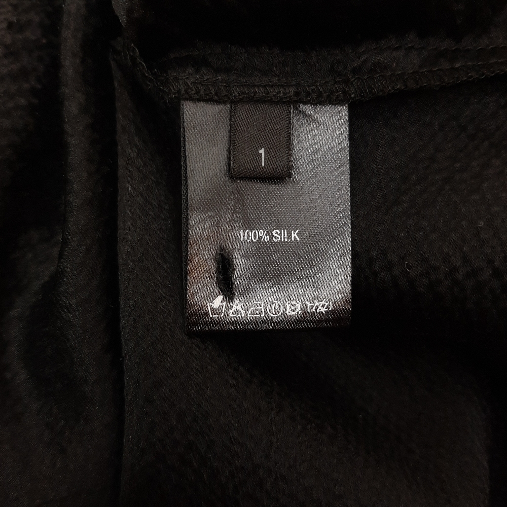 Elemente Clemente Black 100% Silk Shirt. Size 1 UK Size 8. - Picture 11 of 11